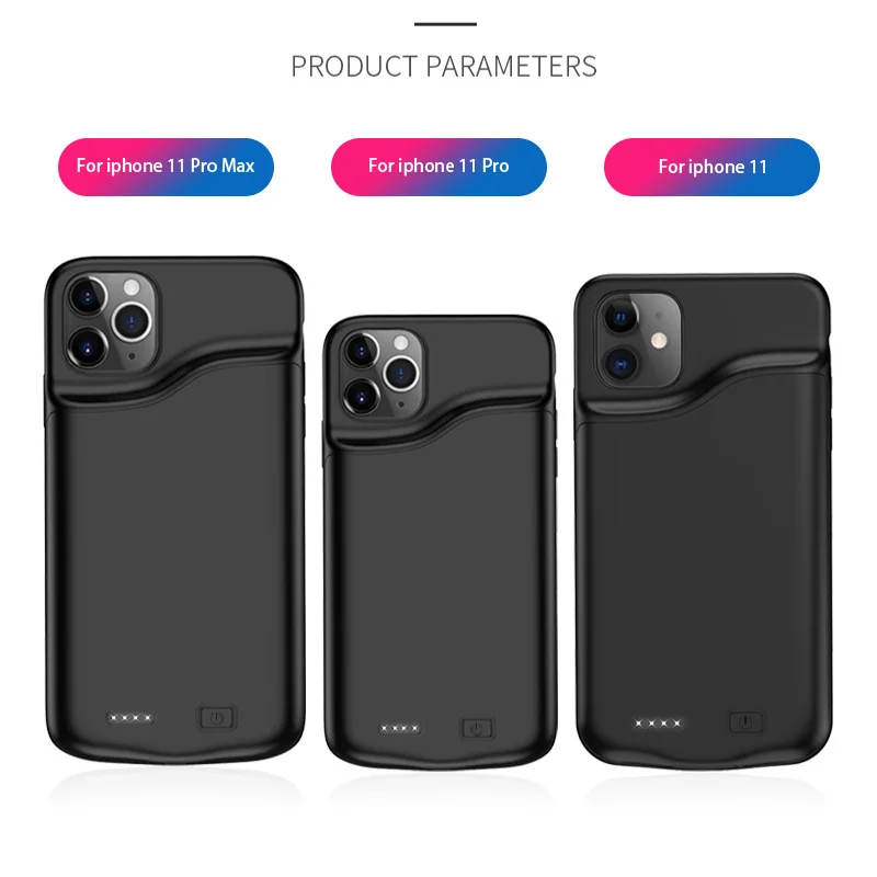 ТПУ силиконовый чехол для аккумулятора для iPhone 11 Pro Max чехол для зарядного устройства Внешний Аккумулятор Чехол для зарядного устройства для iPhone 11 чехол для аккумулятора