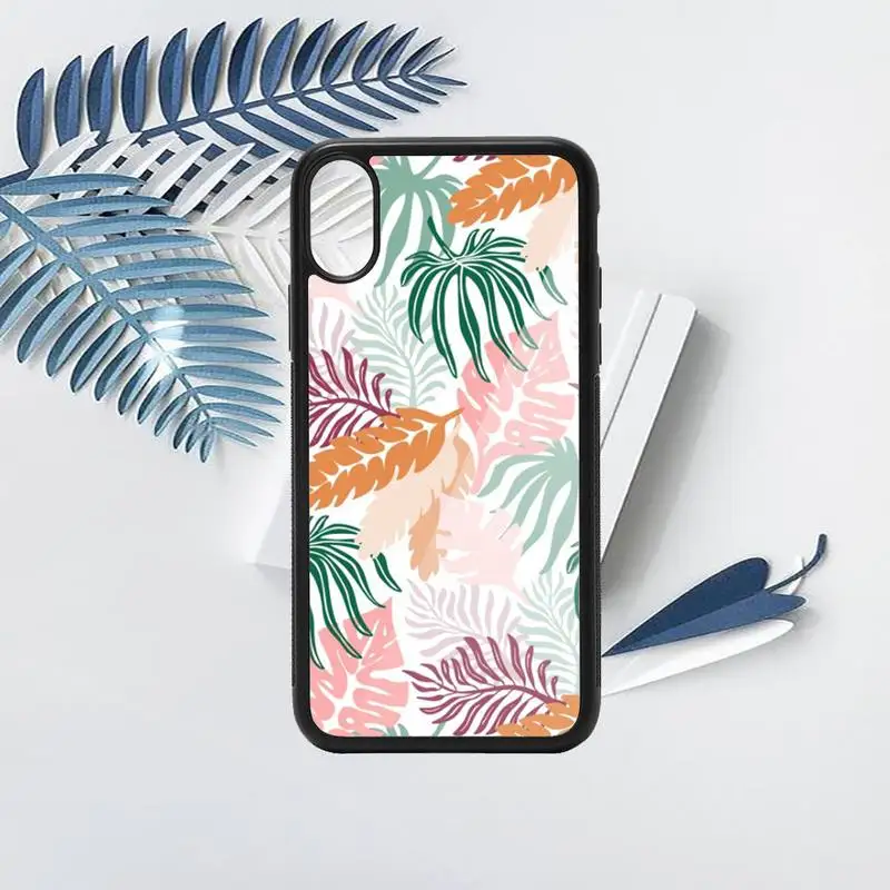 

Retro Leaves aesthetics Phone Case PC for iPhone 11 12 pro XS MAX 8 7 6 6S Plus X 5S SE 2020 XR