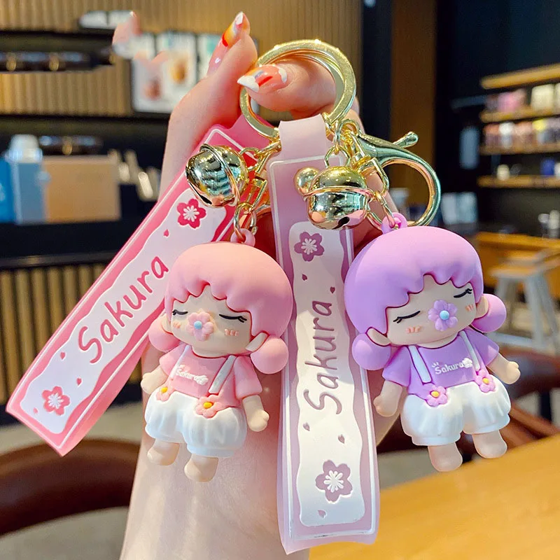 

Мультяшная розовая соска Сакура Маленькая детская цепочка брелок для девочек сумка очаровательная подвеска кавайное кимоно Сакура брелок ...
