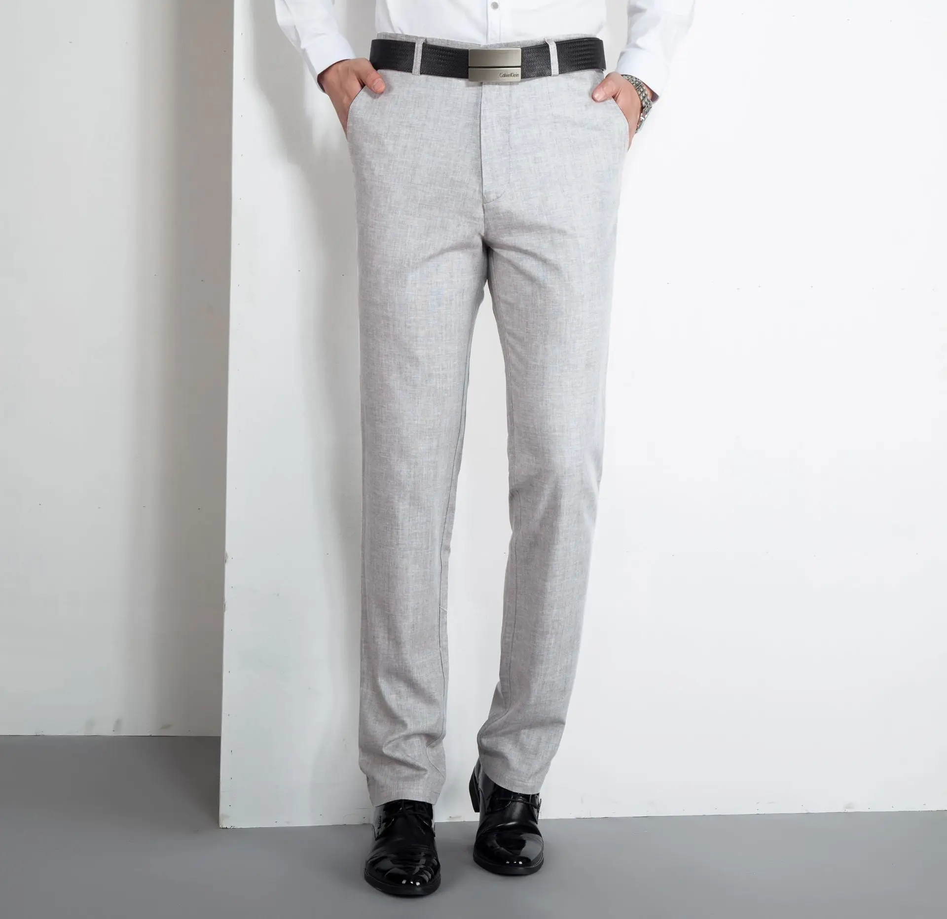 Брюки MRMT мужские свободные брендовые штаны для отдыха тонкие прямые льняные