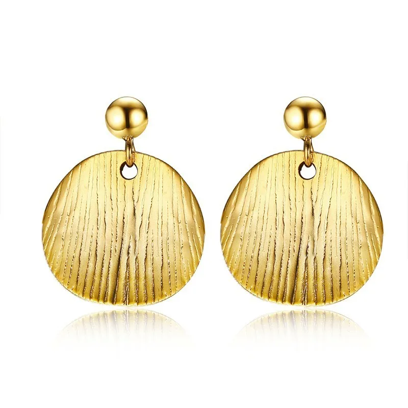 Золотые серьги для планшетов из нержавеющей стали висячие крутые ювелирные