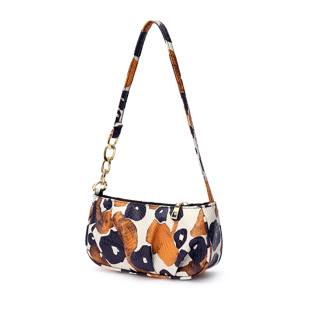 

Popular Simple Female Daily Bag Underarm Bags for Women PU Leather Small Handbag Female Casual Zipper Purse Tote