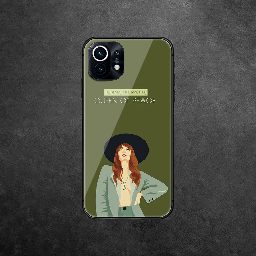 

Florence The Machine Tempered Glass Phone Case Cover For Xiaomi Mi Poco A F X 2 3 8 9 10 11 T Pro Lite Ultra Max Nfc Soft Cover