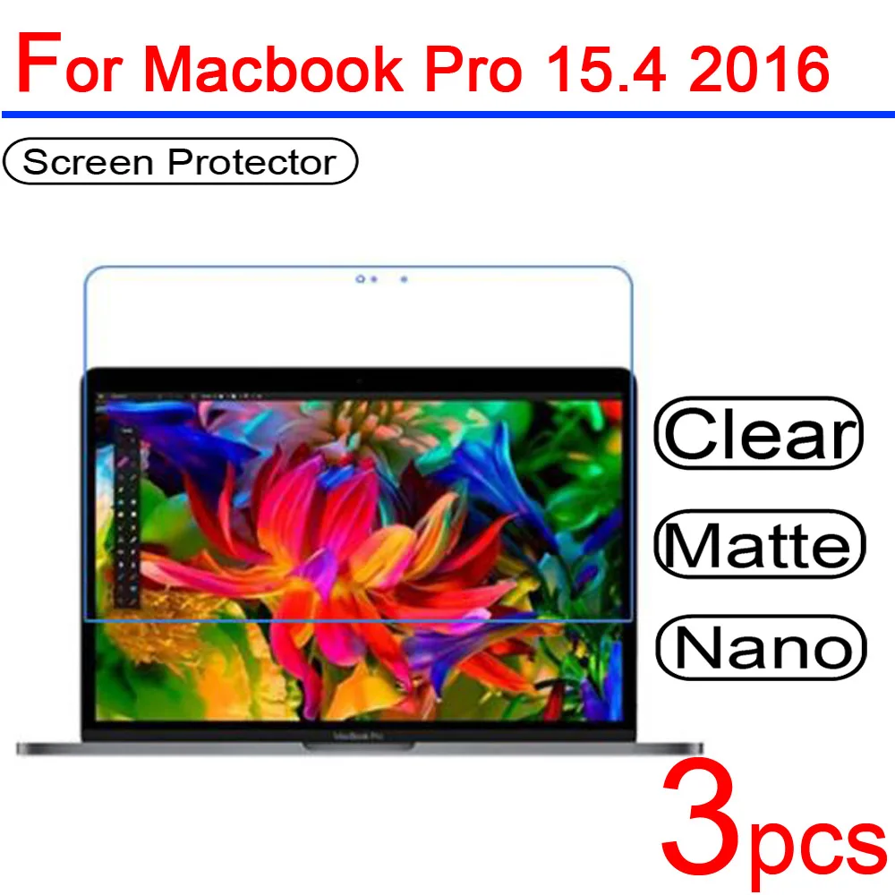 3 шт., ультра-Прозрачная мягкая защитная пленка для ЖК-экрана Apple, Macbook Pro 13,3 15,4, Защитная пленка для ноутбука