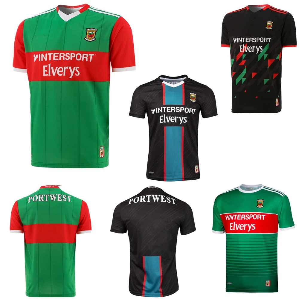 2022 майка главного вратаря Mayo GAA с 2-мя полосками лучшего качества Ирландская
