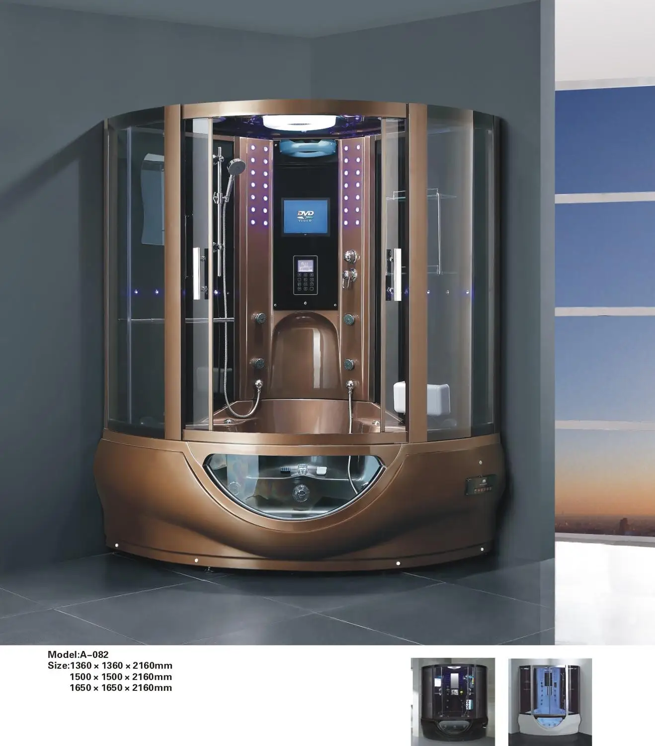 Высококачественная парная комната роскошная спа функция сенсорный экран ванная