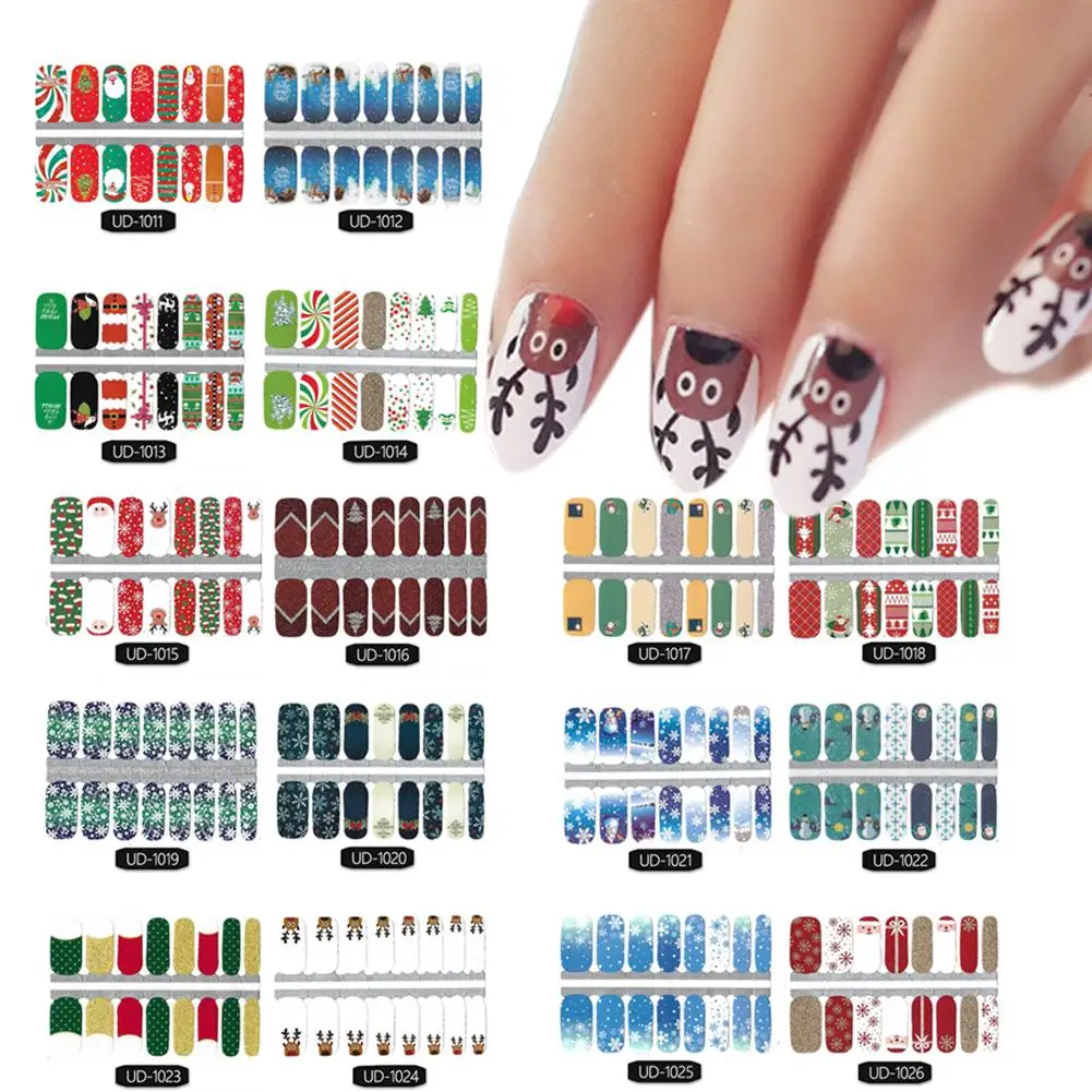 Рождественские наклейки для ногтей снежные розовая Снежинка снеговик украшения