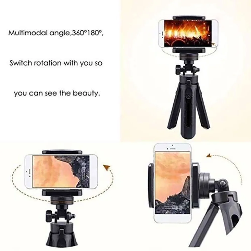 

Universal Small Foldable Mobile Phone Tripod Light Mobile Phone Clip Desktop Live Stream Selfie Portable Stand