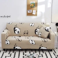 corner sofa cover for living room elastic 2 3 seate sofa slipcovers cartoon panda stretch cover couch cover for home decorations