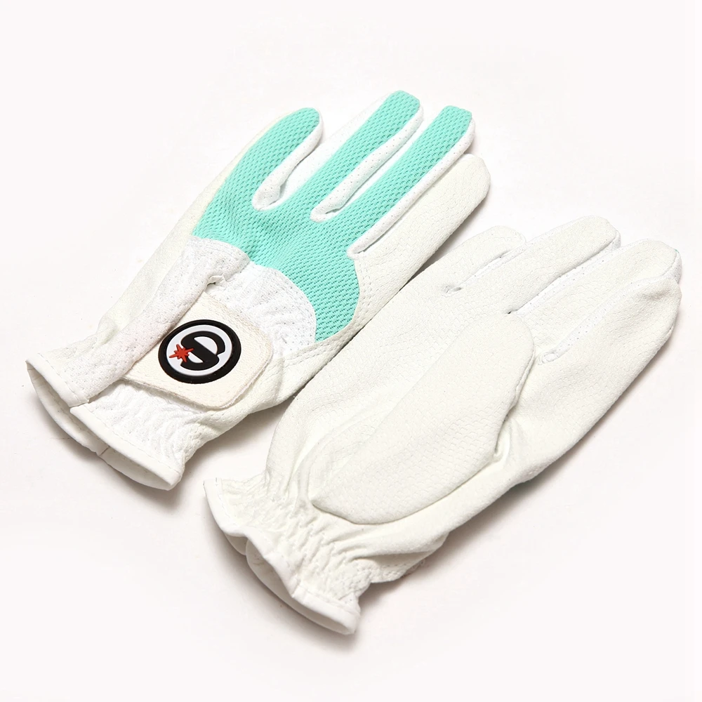 A Pair of Kids  Mesh Non-Slip Micro Fiber Children Teenager Golf Gloves