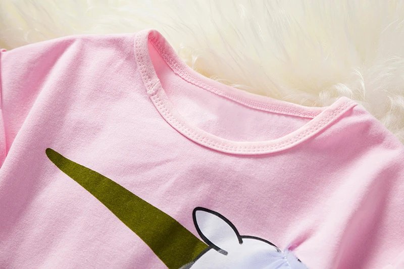 Детское платье с единорогом для девочек летние платья принцессы маленьких