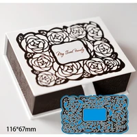 cutting dies rose hollow graphics metal and stamps stencil for diy scrapbooking photo album embossing paper card 11667mm