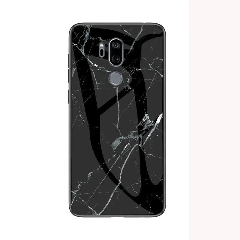 5 Для LG G7 ThinQ чехол стекло задняя Жесткая Крышка для телефона чехол для Funda LG G7 LGG7 чехол G710 мягкий TPU бампер закаленный для LG G 7 6,1'' - Цвет: 5
