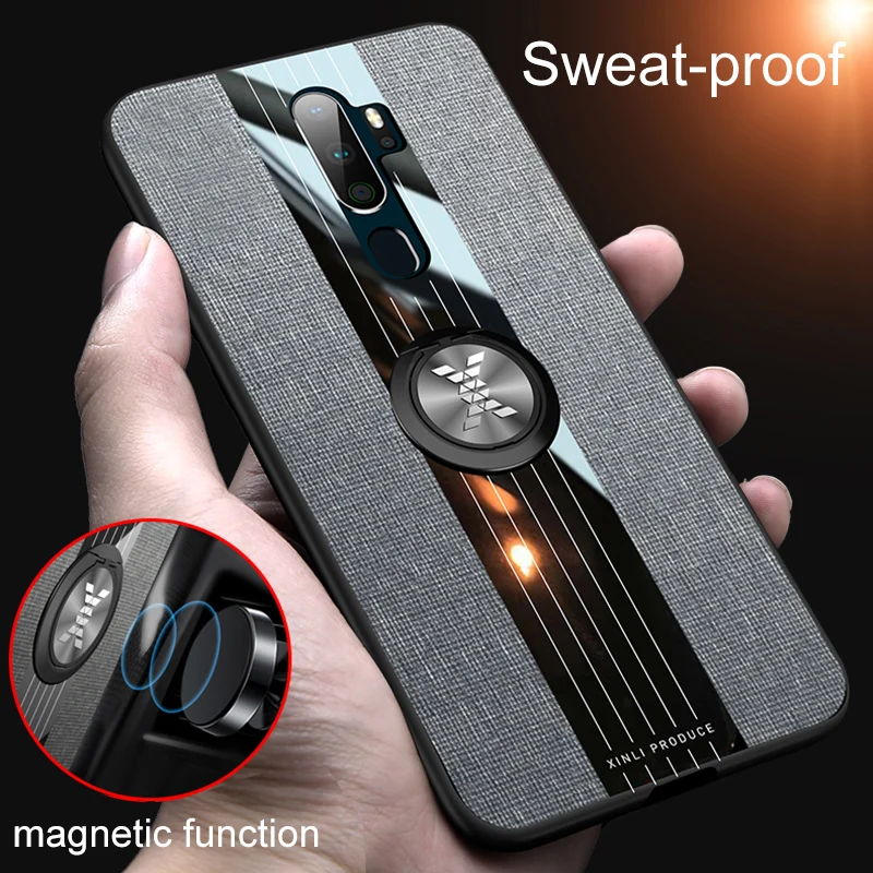 

KONSMART Luxury Phone Case OPPO A5 2020 Finger Ring Noble Shockproof Protective Cover For OPPO A9 2020 A11X Fundas Coque