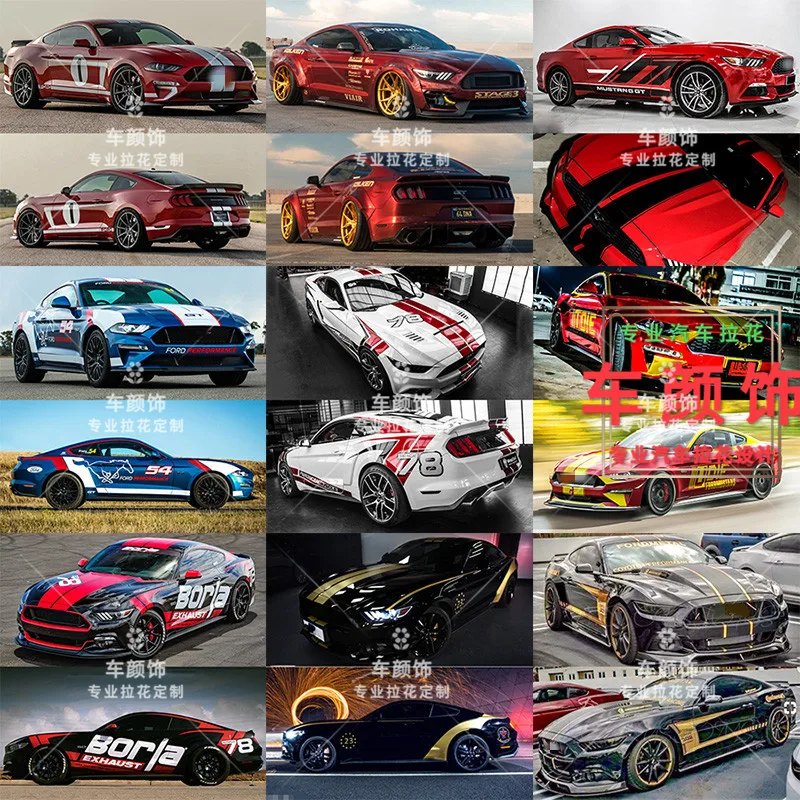

Car stickers FOR Ford Mustang body modification decorative decals MUSTANG personalized racing custom stickers