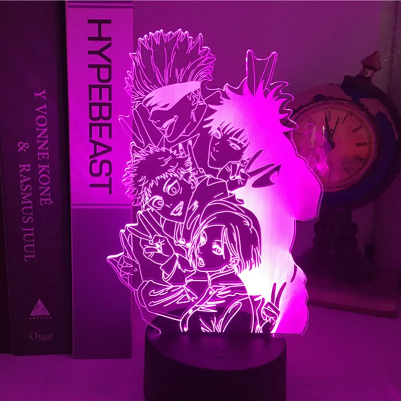

Anime Lamp Jujutsu Kaisen Satoru Gojo Led Night Light Yuji Itadori for Child Room Deco Birthday Gift 3D color energy light Lamp