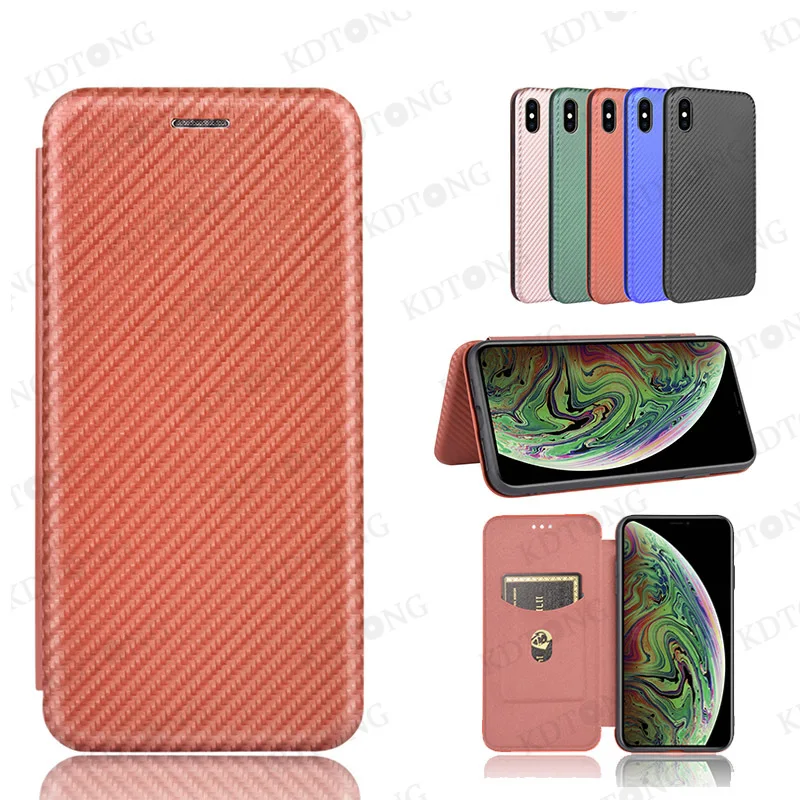 

Luxury Fashion Flip Carbon Fiber Leather Case For iPhone 13 12 MIni 11 Pro X XS XR Max 8 7 SE2020 6 6S Plus Card Slot Cover Case