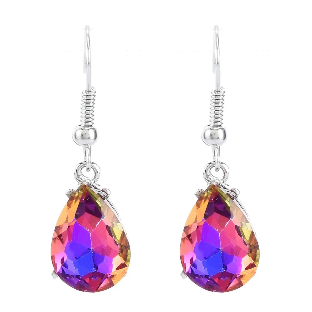 

2021 New Popular Multicolor Transparent Drop Earrings Women Fashion Korean Hanging Dangle Earring Wedding Geometric Jewelry Gift