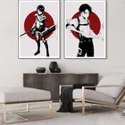 Картина на холсте аниме атака на титанов, настенные художественные принты и постеры для украшения дома, гостиной (без рамки)