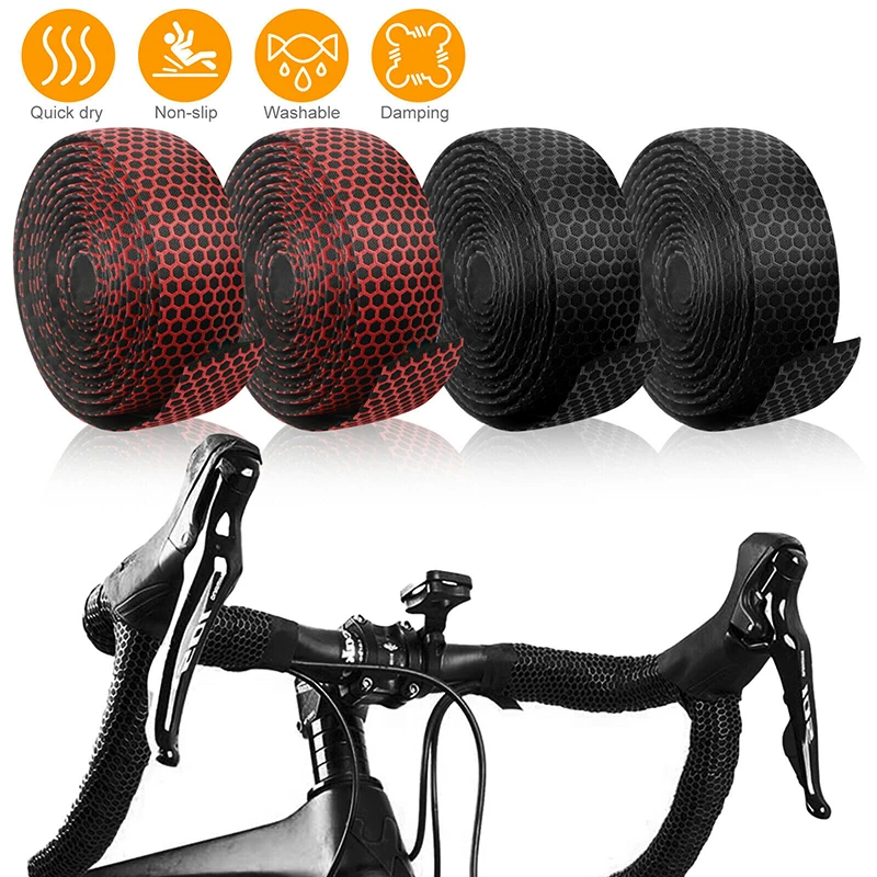 

Bike Handlebar Tape Winding Road Bicycle Anti-slip Synthetic Sponge Shock Absorption Handle Bar Tape Cloth Soft Cycling Wrap