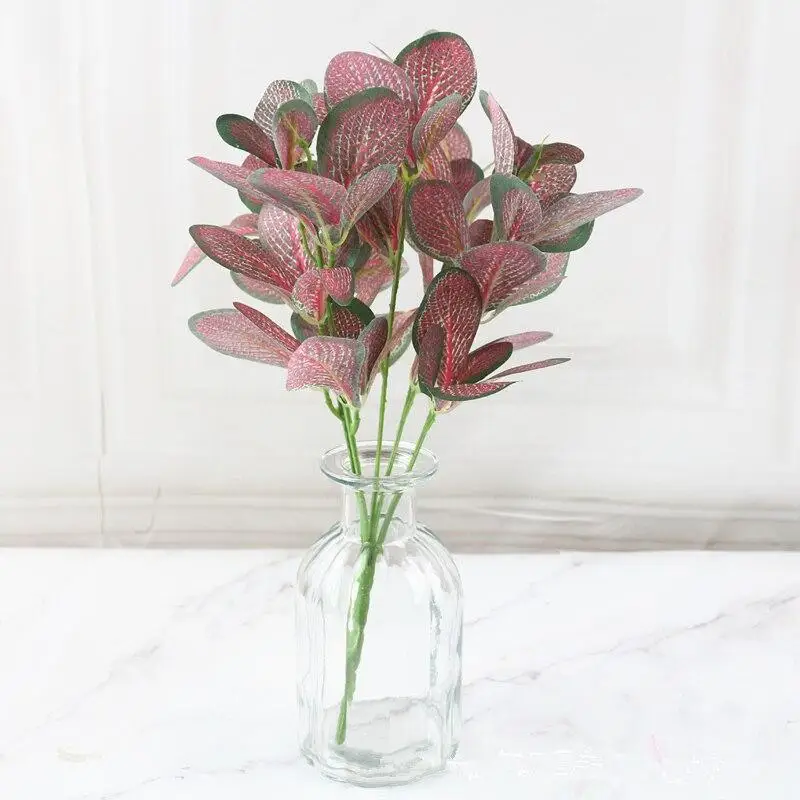 

1PC Artificial Plants Green Decorative Fake Plants Plastic Flowers Wedding Valentine's Day Party Decoration Bonsai Accessories