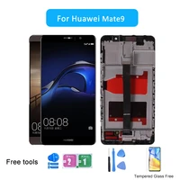 original mate 9 lcd for huawei mate 9 display with frame lcd touch screen 5 9 mate9 mha l09 mha l29 lcd screen glass panel
