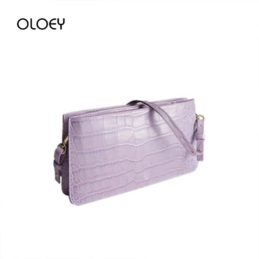 

High Quality Crocodile Pattern Long Shoulder Bag 2020 New Women's Leather Handbag Black Fashion Designer Women Totes Bags Bolsas