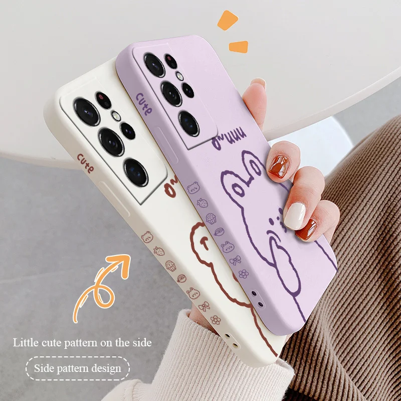 

Cute Rabbit Phone Case For Samsung Galaxy A32 A22 A12 A02 A02S 4G 5G EU Cover