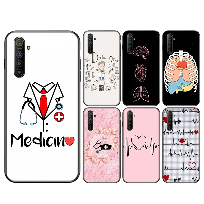 

Nurse Medical Medicine Silicone Cover For OPPO Reno 4 3 Pro 10X Zoom 2 Z F Realme ACE C2 X2 Pro 5G Phone Case