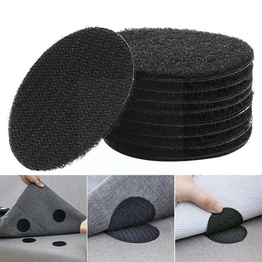 

Square Carpet Gripper Hook Sofa Holder Sticker Cushion Tape Pads Sticky Adhesive Fastener Anti Sofa Carpet Slip Paste Self B4n2