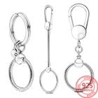 Брелок для ключей из серебра 925 пробы в трех стилях