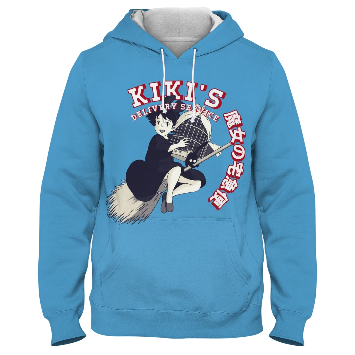 

Kiki's Delivery Service Retro Anime Men's Oversized Hoodie Boy Male Long Sleeve Pullover Sweatshirt Harajuku 3D Anime Streetwear