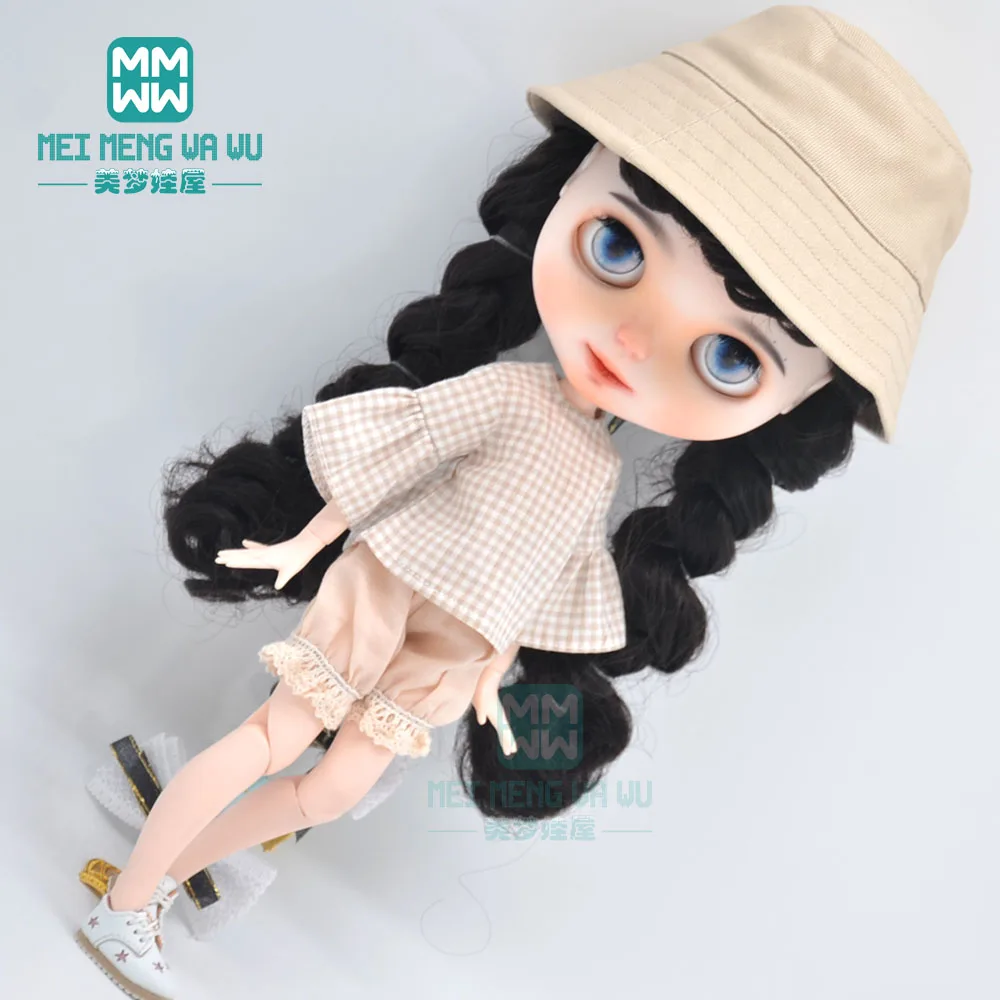 Blyth кукла аксессуары для Azone модная клетчатая рубашка мини юбка шляпа|Куклы| |