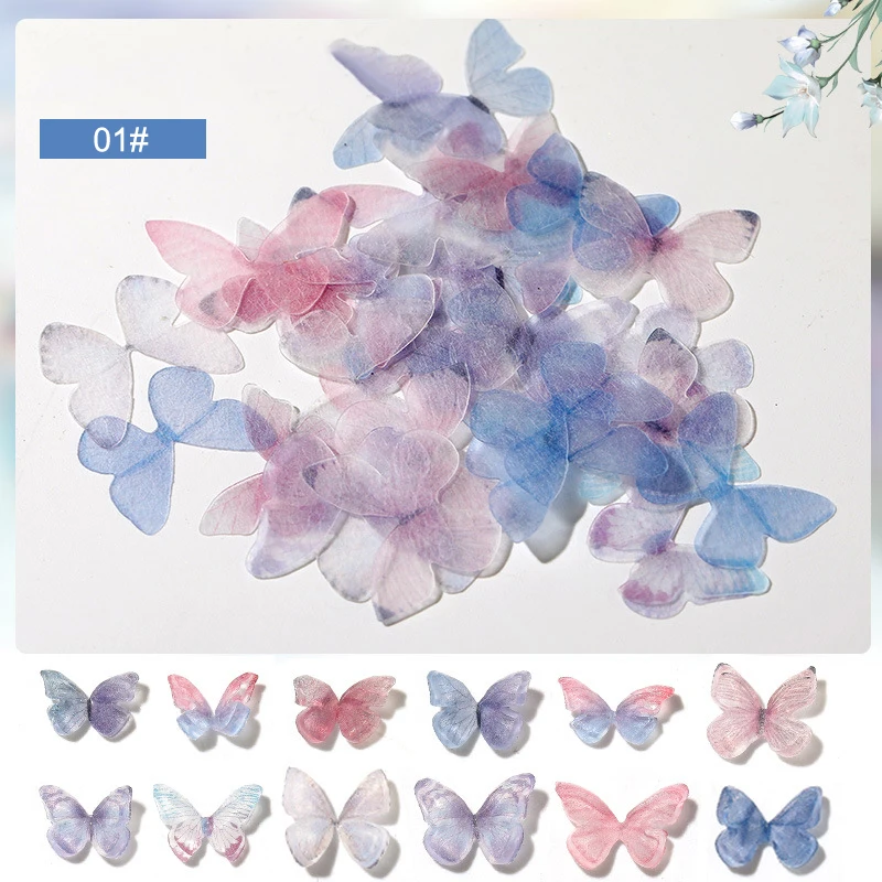 Горячая Распродажа Набор наклеек для ногтей терм усадочная 3D Бабочка DIY