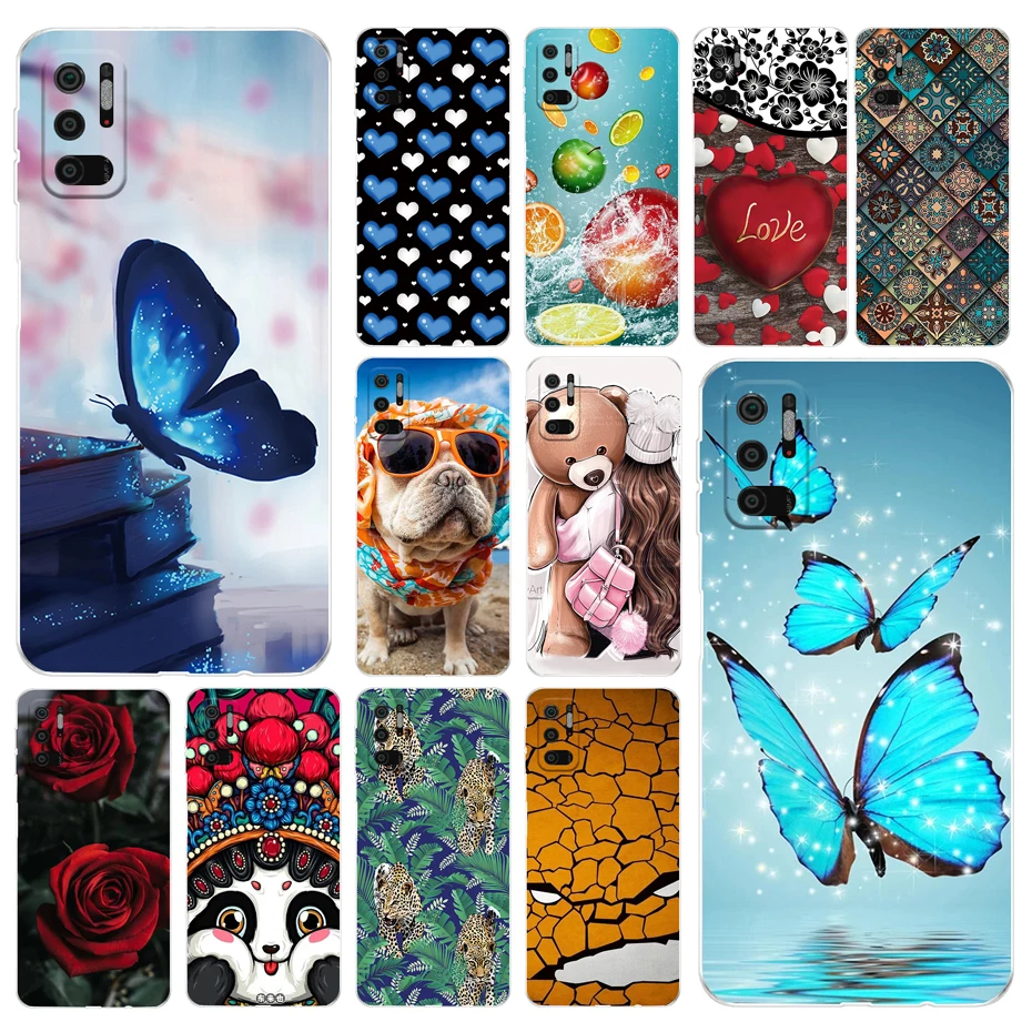 

Чехол для Xiaomi POCO M3Pro POCOM3 M 3 M3 Pro 5G, мягкий силиконовый чехол с синей бабочкой, чехол для телефона Xiaomi Poco M3 Pro 2021