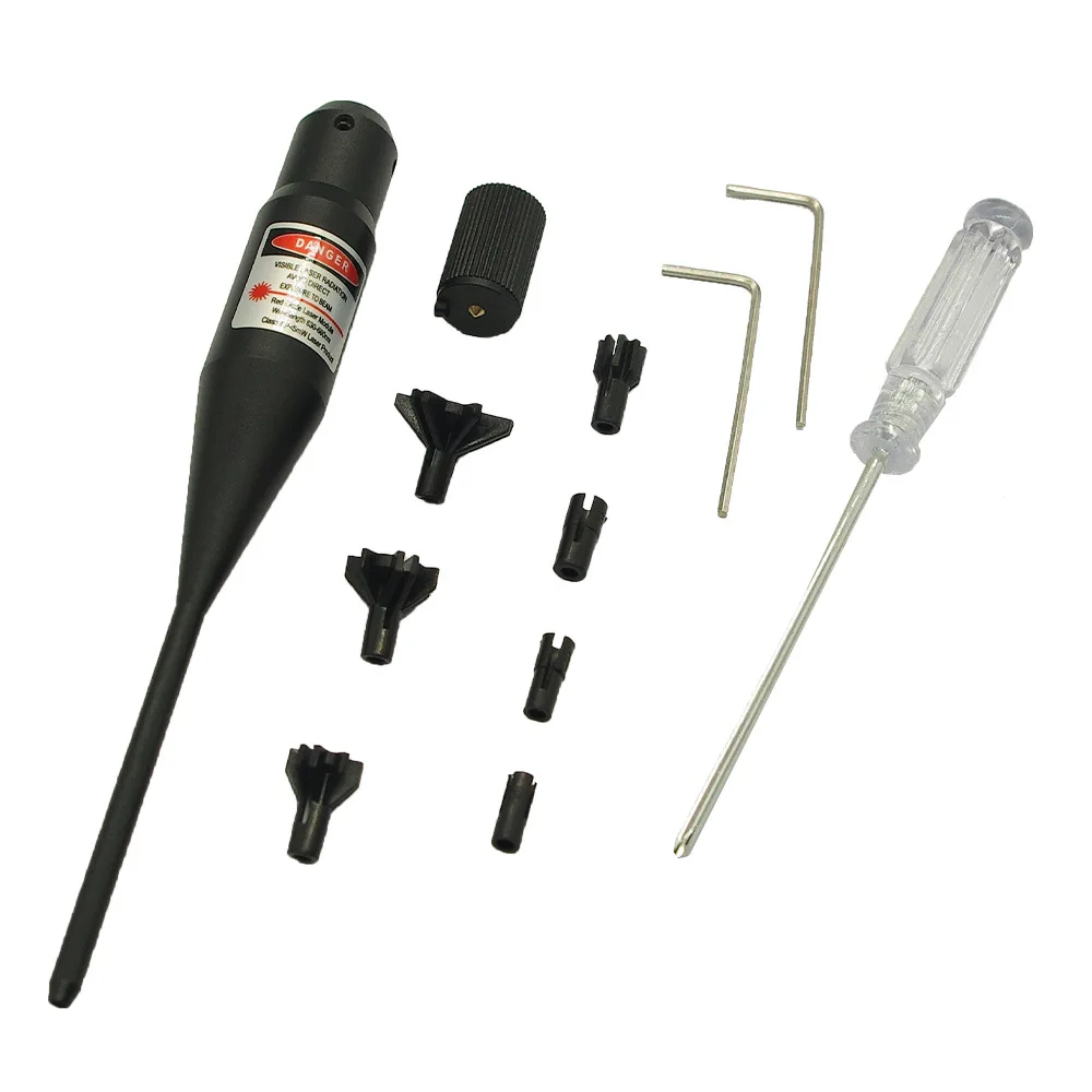 

Tactical Red Dot Laser Bore Sighter Collimator Bore Sighter Kits Hunting Boresighter Fit .177 to .780 Caliber