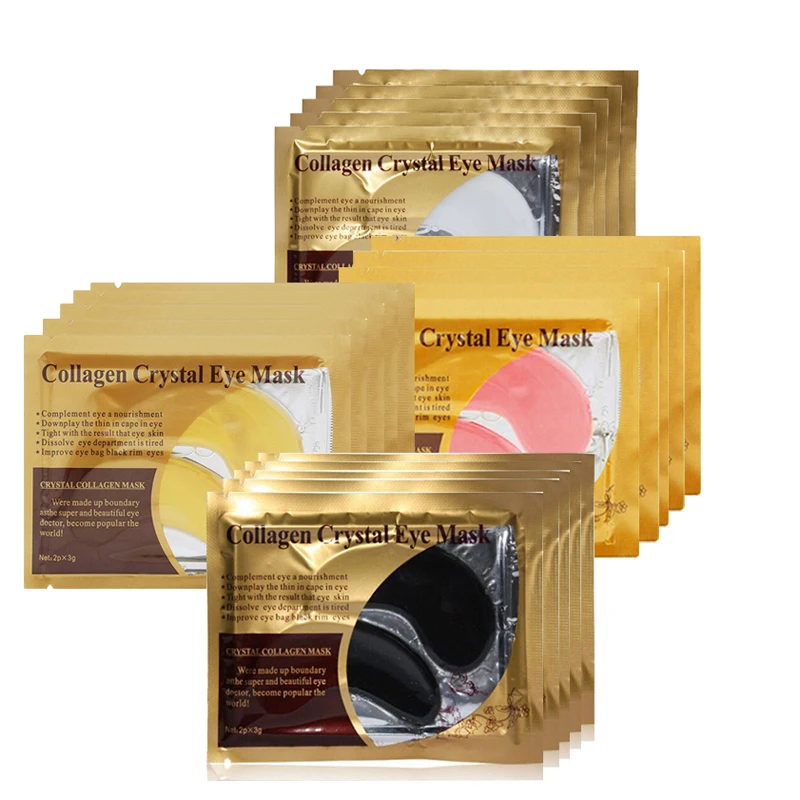 

10Pair Crystal Collagen Eye Mask Under the Eyes Gel Pad Patches Dark Circle Puffiness Remove Anti-Aging Anti Wrinkle Eye Care