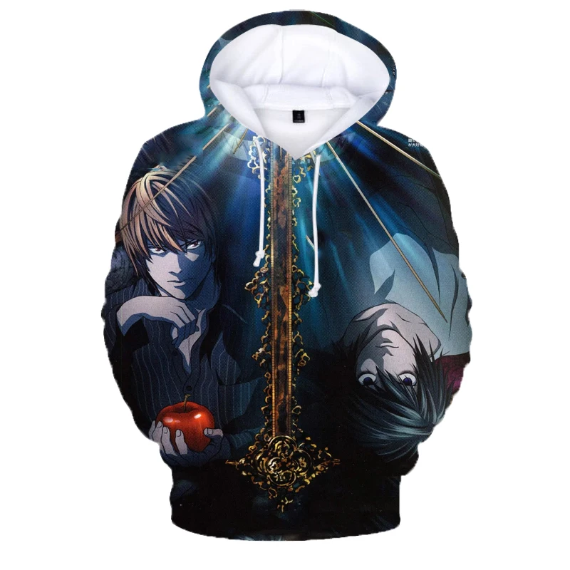 

2021 Anime Cartoon Death Note 3D Printing Hoodies Sweatshirts Men/Women Pullovers Long Sleeve Streetwear Unisex Fashion Tops