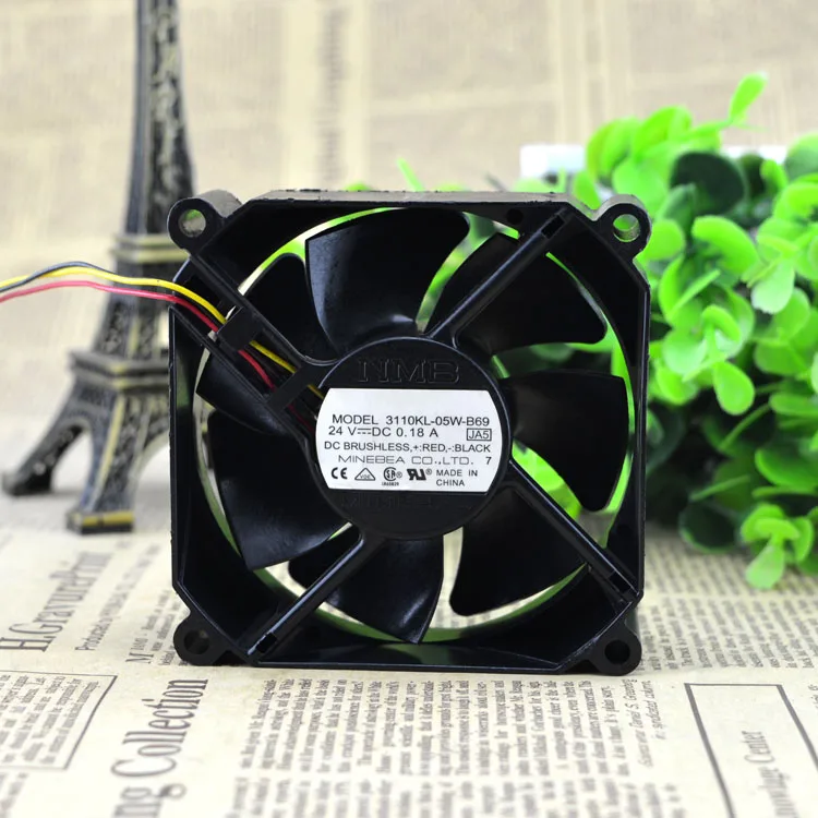 

New original 8025 24V 0.18A 3110KL-05W-B69 power supply 8cm inverter fan 3-wire