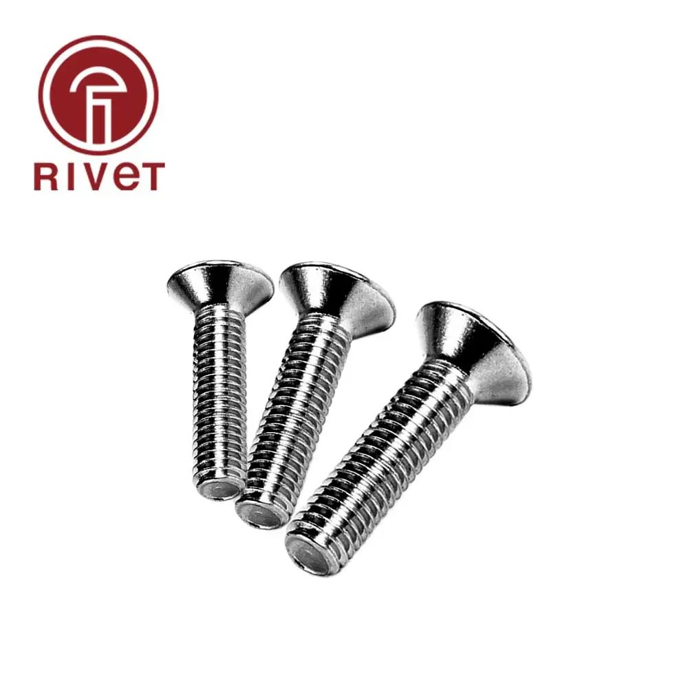 304 Шестигранная головка для ключа из нержавеющей стали плоский винт DIN7991 M3 M4 M5 M6