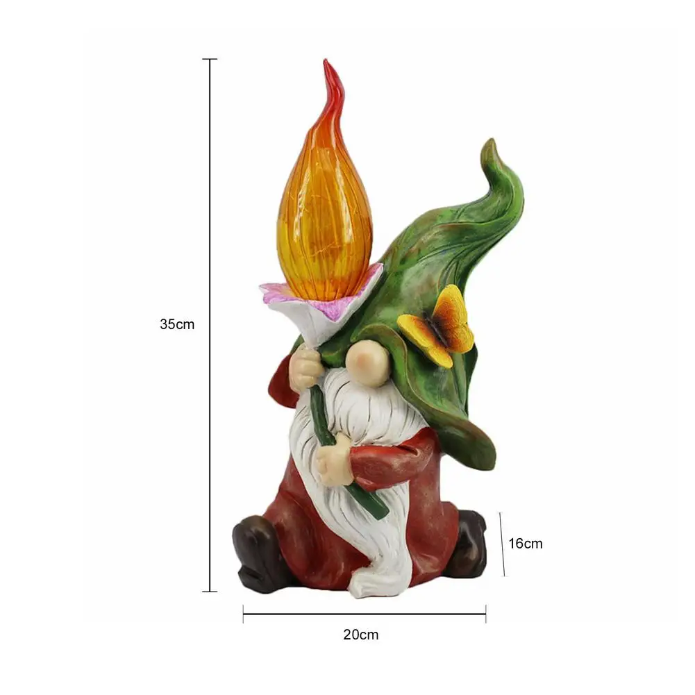 

Resin With Solar LED Light Garden Decoration Accessories Dwarf Dwarf Statue Garden Decoration Outdoor Decoration De Jardin