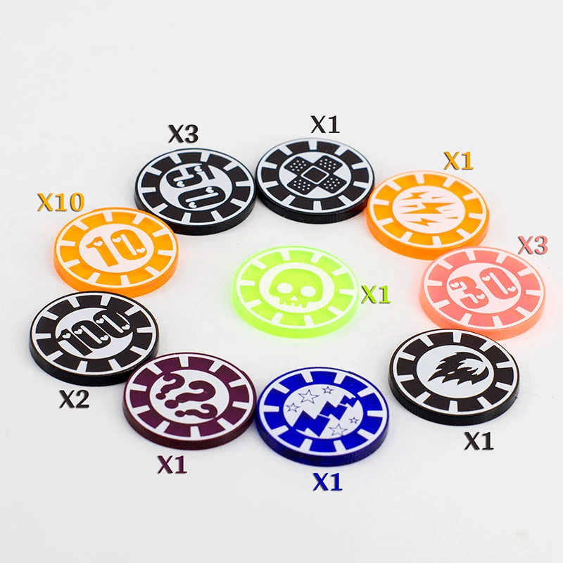 Contadores de da&ntilde;os y estado, juego de 24 fichas de efecto acr&iacute;lico compatibles con Pok&eacute;mon TCG-2