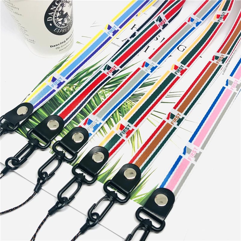 Новый модный тренд жаккардовый ремешок на шею для ключей ID карта тренажерный зал