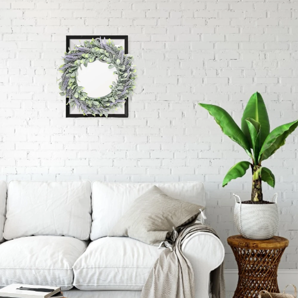 

Silk Flower Wreath Lavender Fake Floral Rattan Window Wall Porch Home Decorations Front Door Decor Garland