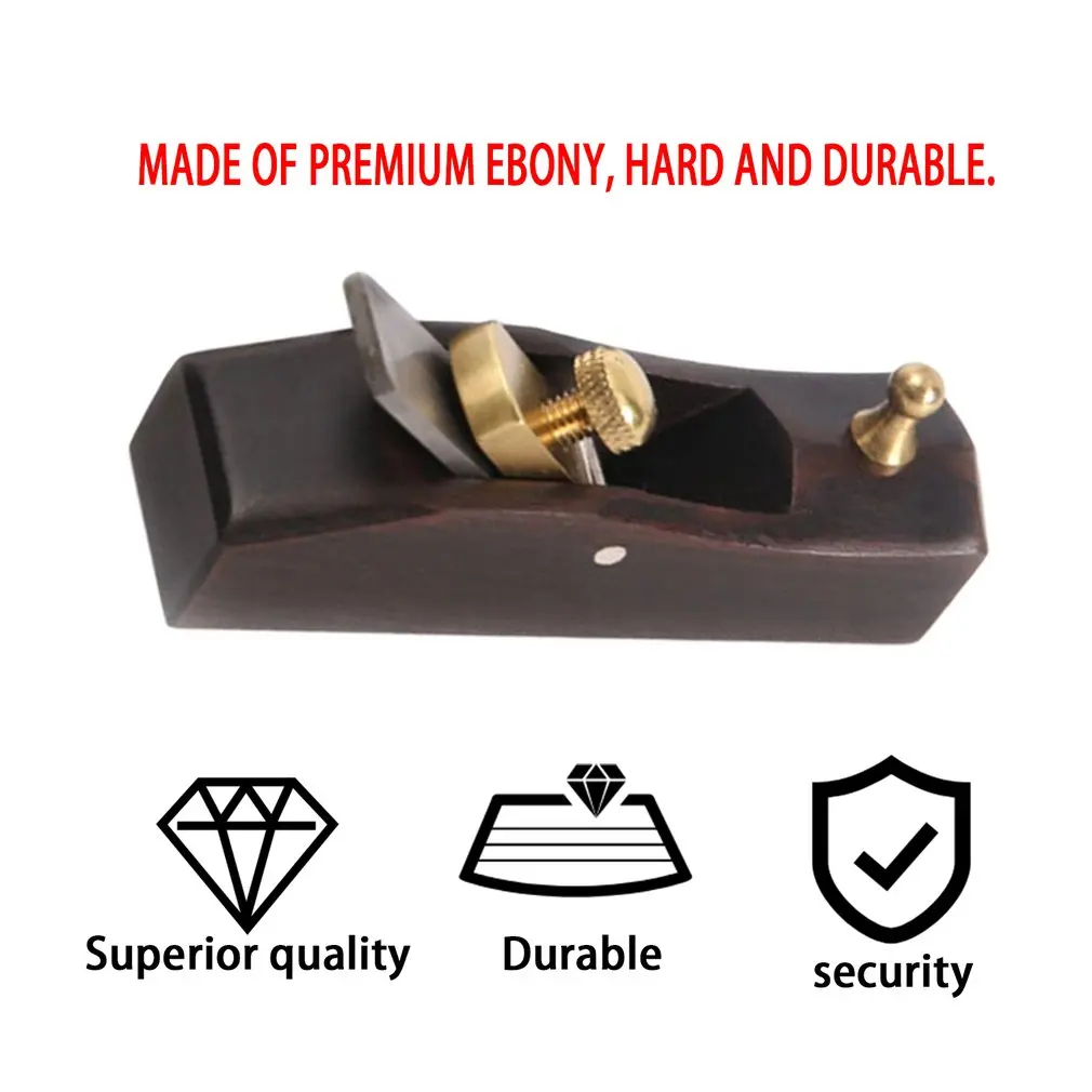 Мини Деревянный ручной самолет Легко управляемый эбеновый деревообрабатывающий