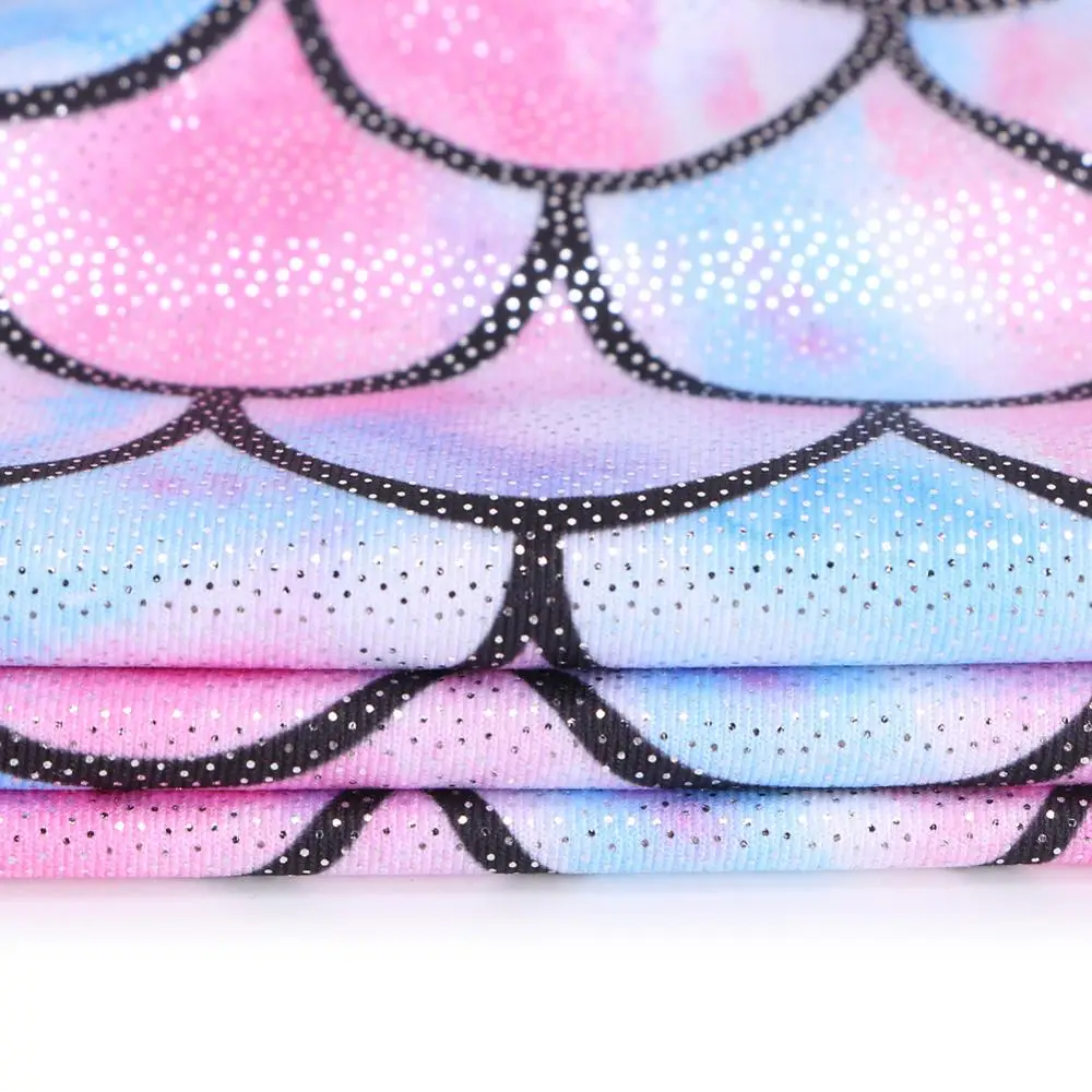 Балетное трико BAOHULU в виде рыбьей чешуи розовое синее черное Смешанное