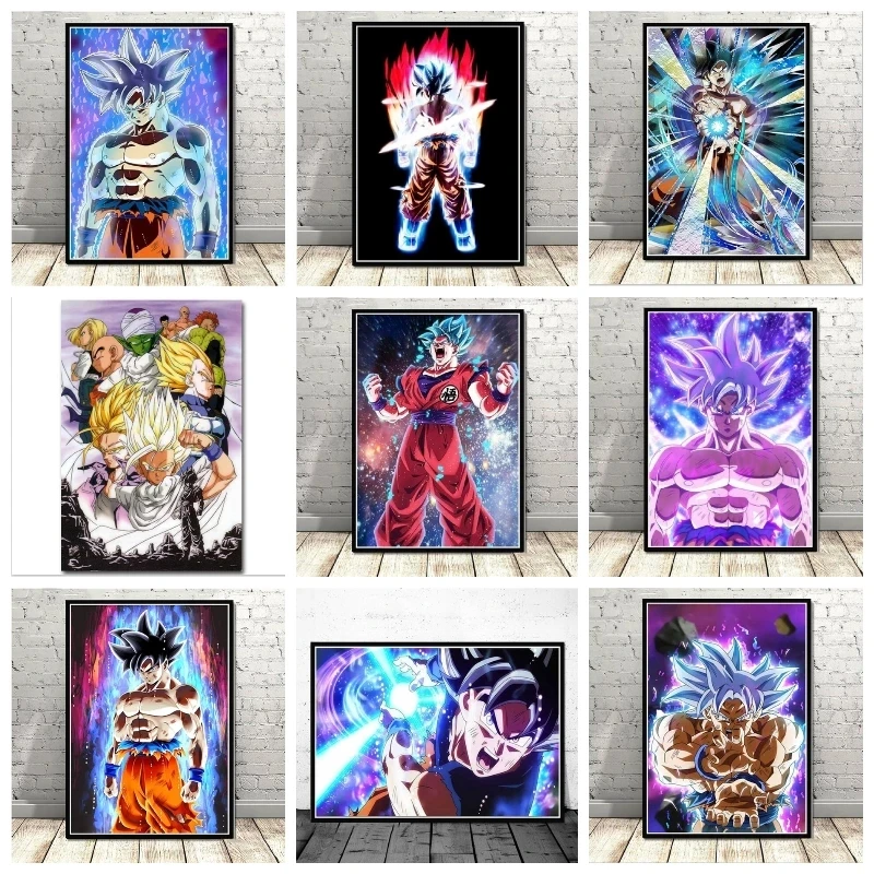 

Canvas HD Dragon Ball Printed Painting Wall Japanese Anime Art Poster Goku Modern Home Decor Modular Pictures For Living Room
