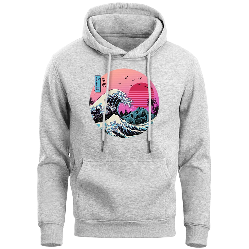 Мужские толстовки с капюшоном Vaporwave в стиле ретро японский аниме эстетичный
