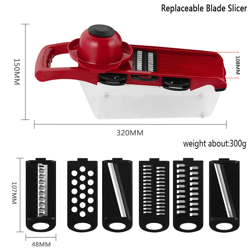 ZEMEN Vegetable Cutter Slicer Cheese Grater Potato Dicer Kitchen Tools Stainless Steel Mandoline Fruit |