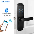 Электронный дверной замок TTlock с Bluetooth, Wi-Fi, смарт-замок с сенсорным экраном, цифровая клавиатура с кодовым замком для дома, отеля, квартиры